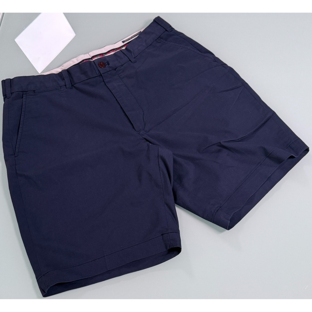 Polo Golf Ralph Lauren Navy Blue Cotton Blend Mens Classic Chino Shorts - 35x10
